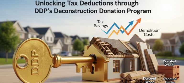 Unlocking tax deductions with DDP’s Deconstruction Donation Program for sustainable building material donations